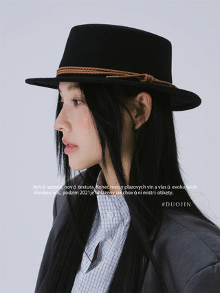 white bowler hat