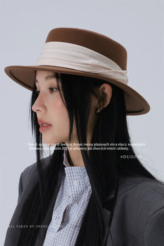 pleated fedora hat