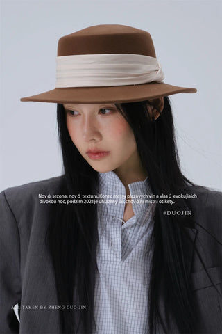 pleated fedora hat