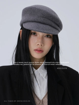 gray newsboy beret