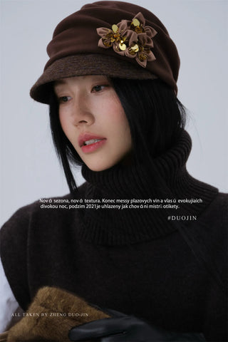 flower equestrian hat