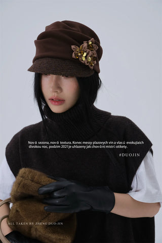 flower equestrian hat