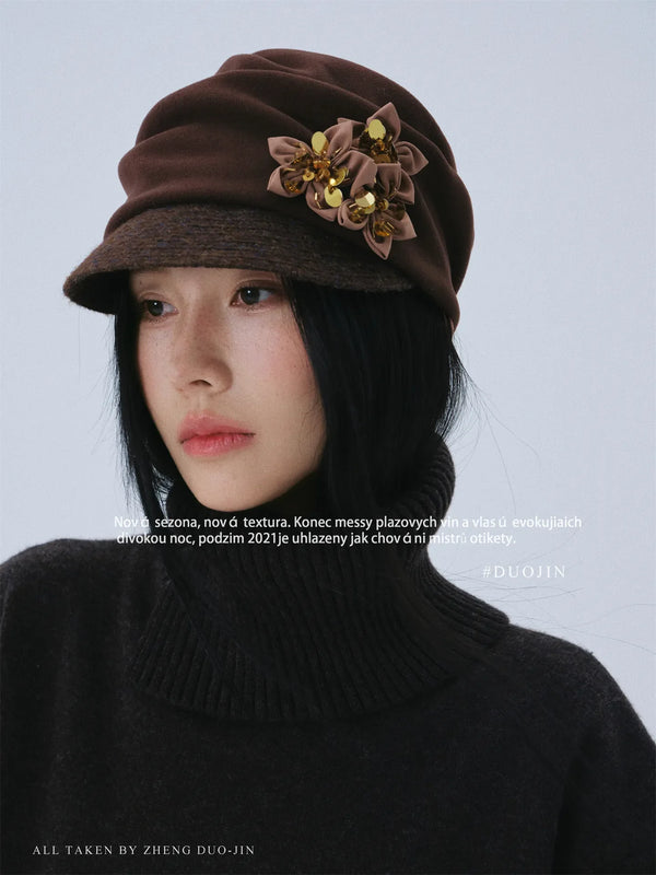 flower equestrian hat