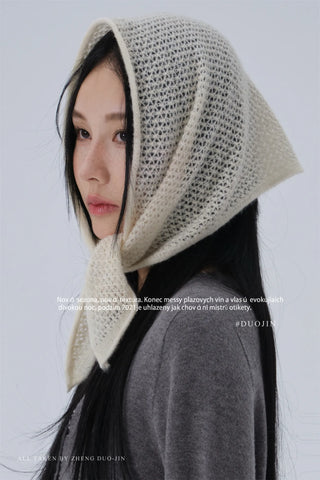 hollow knit shawl