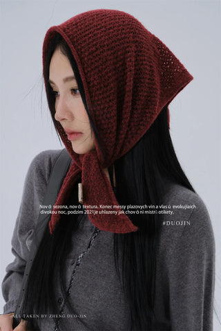 hollow knit shawl