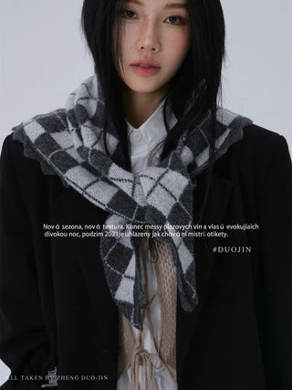 rhombus triangle shawl