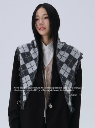 rhombus triangle shawl