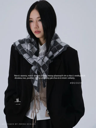 rhombus triangle shawl