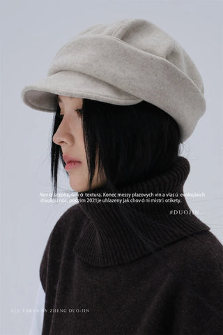 pleated beret hat
