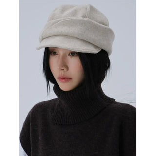 pleated beret hat