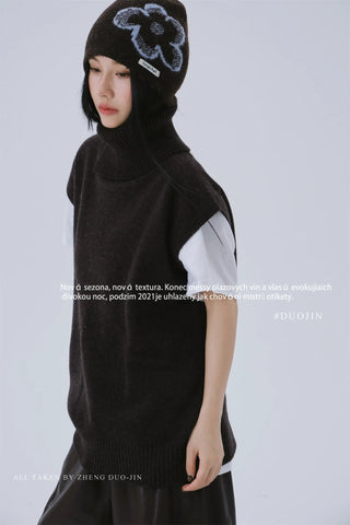 flower jacquard beanie