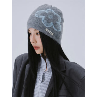 flower jacquard beanie