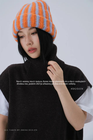 sunset orange beanie