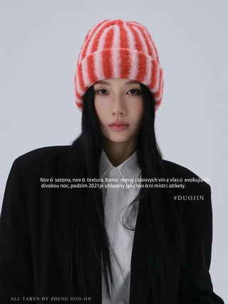 sunset orange beanie