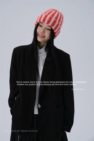 sunset orange beanie