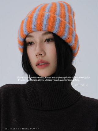 sunset orange beanie