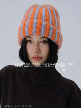 sunset orange beanie