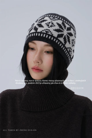 vintage jacquard beanie