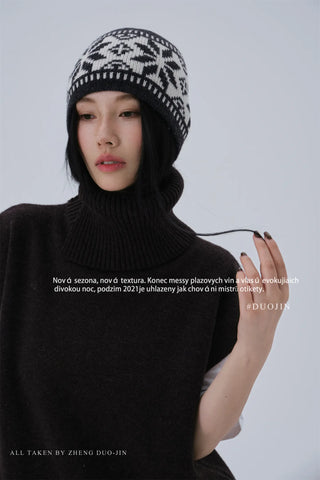 vintage jacquard beanie