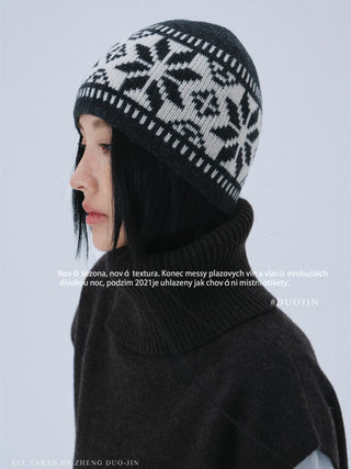 vintage jacquard beanie