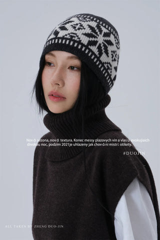 vintage jacquard beanie