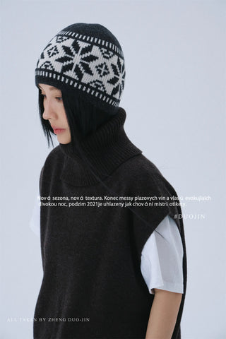 vintage jacquard beanie