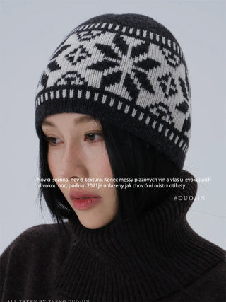 vintage jacquard beanie
