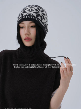 vintage jacquard beanie