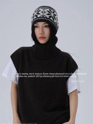 vintage jacquard beanie