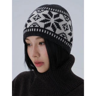 vintage jacquard beanie