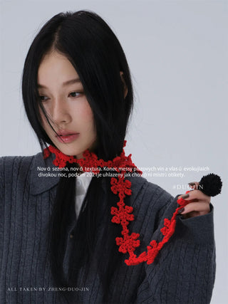 snowflake small scarf