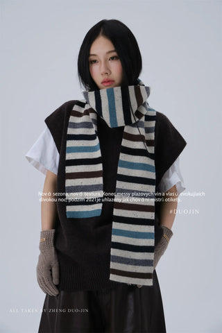 wool stripe scarf