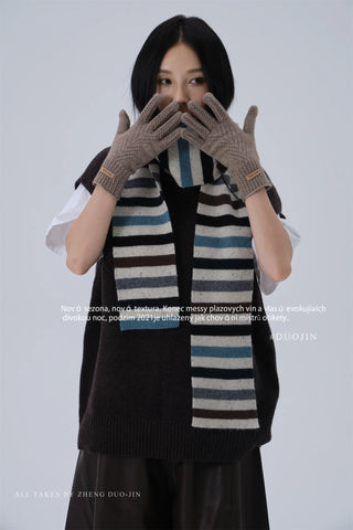 wool stripe scarf