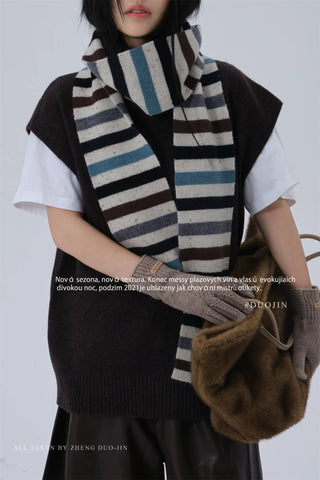 wool stripe scarf