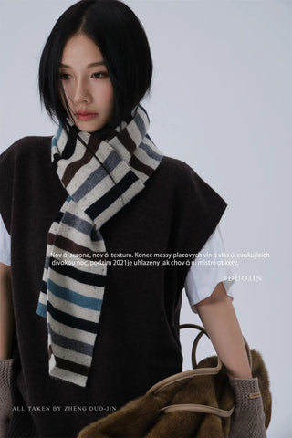 wool stripe scarf