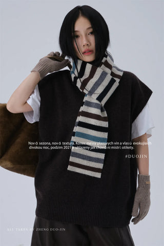 wool stripe scarf