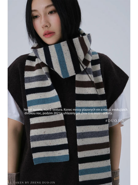 wool stripe scarf
