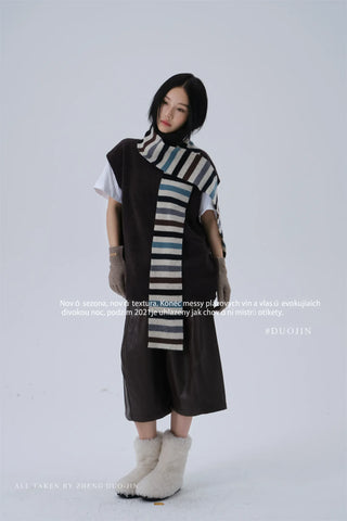 wool stripe scarf
