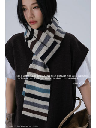 wool stripe scarf