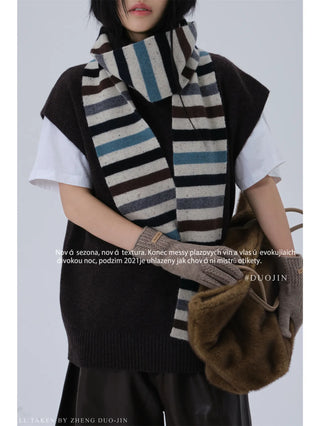 wool stripe scarf