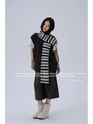 wool stripe scarf