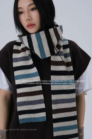 wool stripe scarf