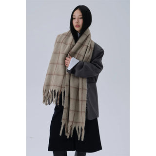 plaid mohair scarf