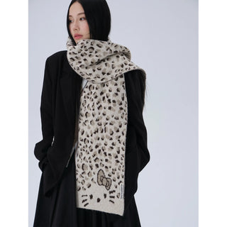 cat leopard scarf