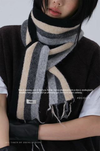 striped narrow scarf