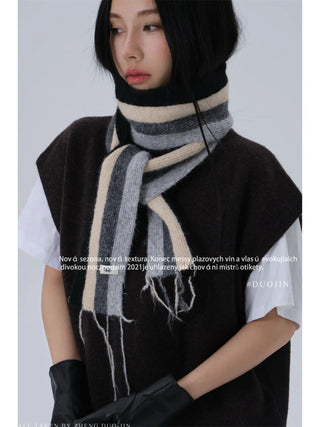 striped narrow scarf