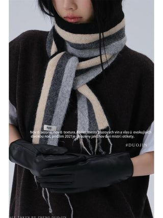 striped narrow scarf