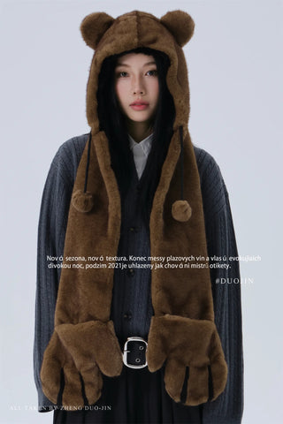 bear hooded set