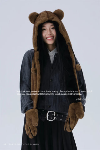 bear hooded set