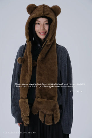 bear hooded set